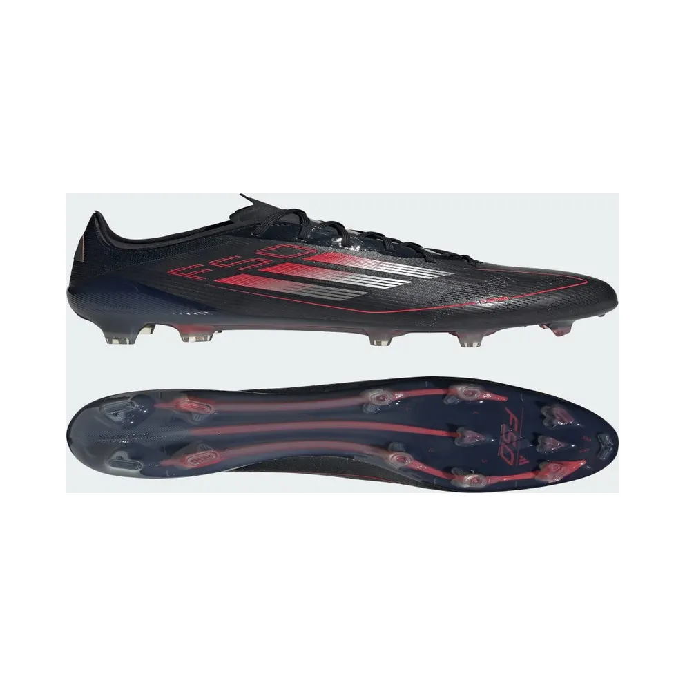 adidas F50 Elite Firm Ground Boots “Core Black / Iron Metallic / Lucid Red” (IE1202)