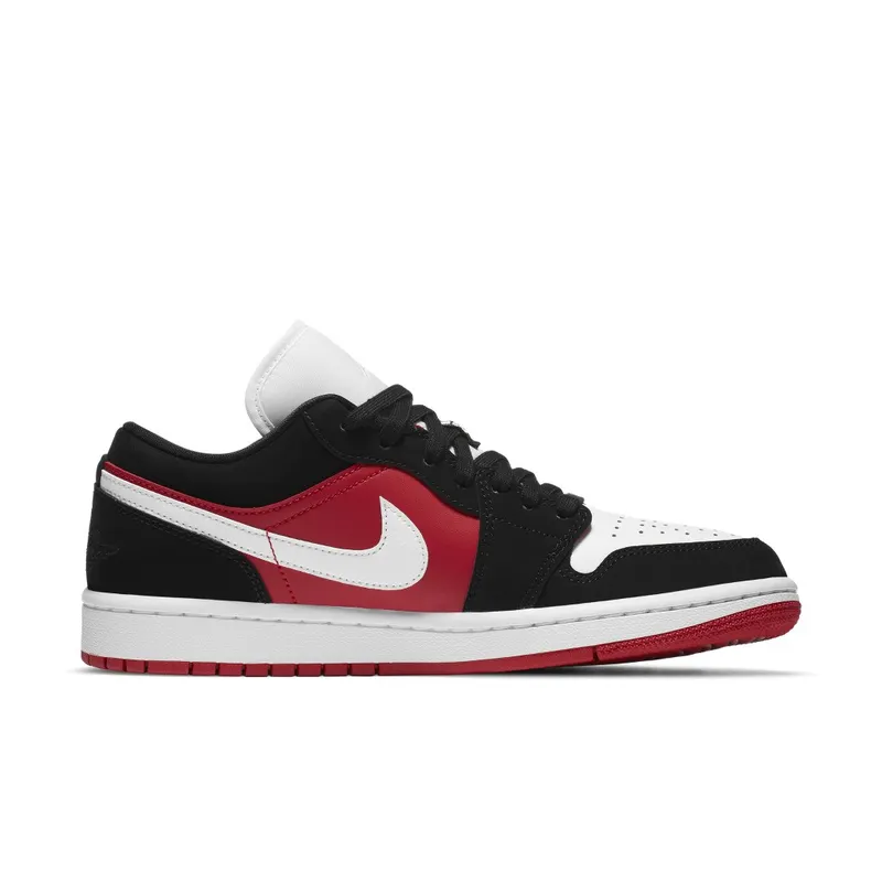 Jordan 1 Low Black White Gym Red (W) Black/White-Gym Red (DC0774-016)