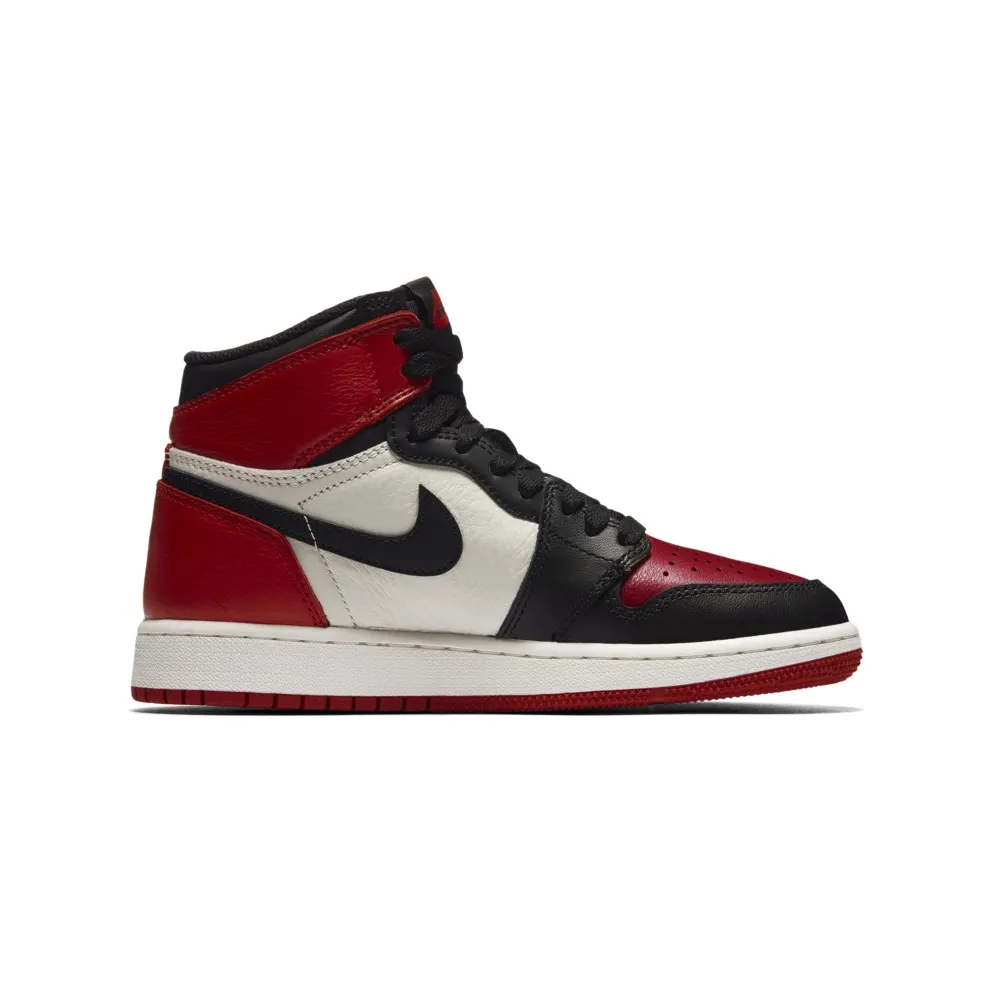 Air Jordan I 1 AJ Retro OG High Bred Toe GS 2018 (Kids Size) (575441-610)