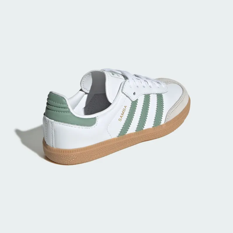 Adidas Samba OG Kids Cloud White / Silver Green / Gum (JP5483)