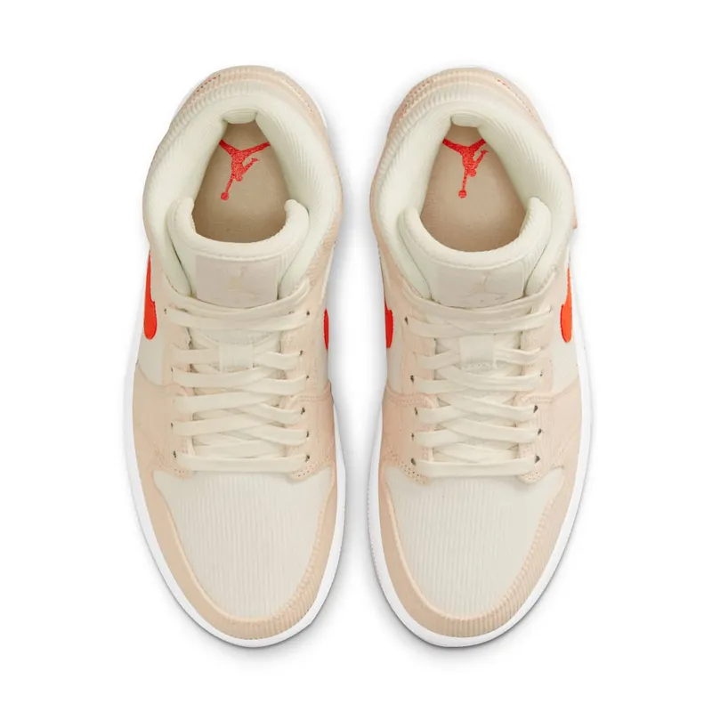 Jordan 1 Mid SE Corduroy Sail – “Sail / Orange Quartz-white-orange” (DA8009-108)