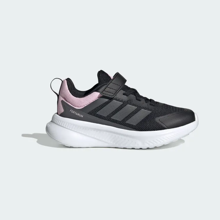 Adidas Fortarun 4.0 Kids Core Black / Grey Six / Clear Pink (JR9313)