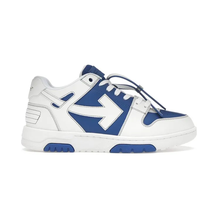 OFF-WHITE Out Of Office OOO Low Tops White Dark Blue (OMIA189F24LEA004 4501)