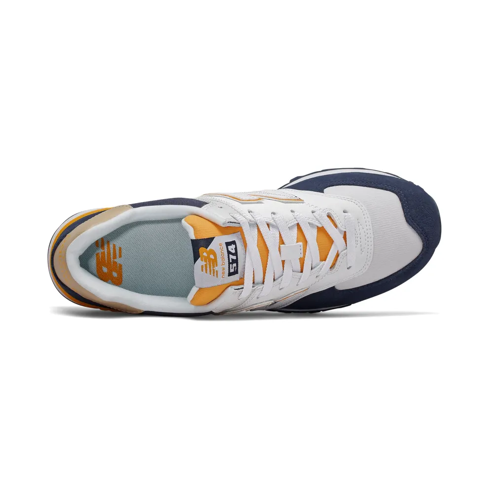 New Balance 574 White Navy Yellow White/Navy-Yellow (ML574SUR)