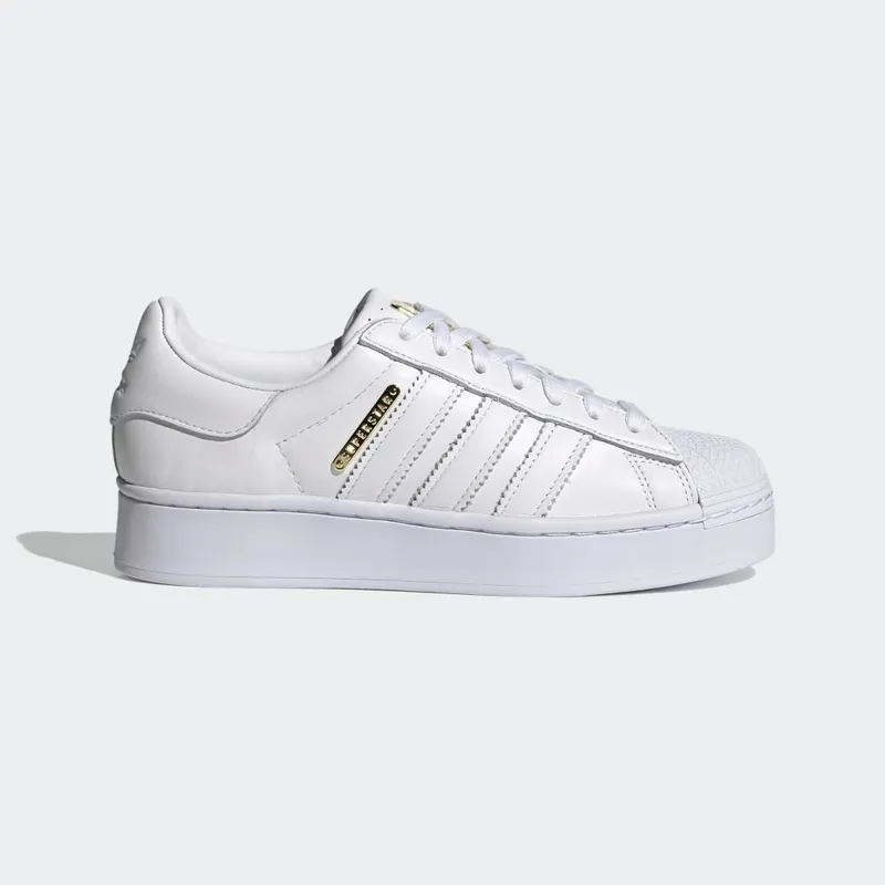 Adidas Superstar Bold ‘White Gold’ Cloud White/Gold Metallic/Core Black (FW4520)