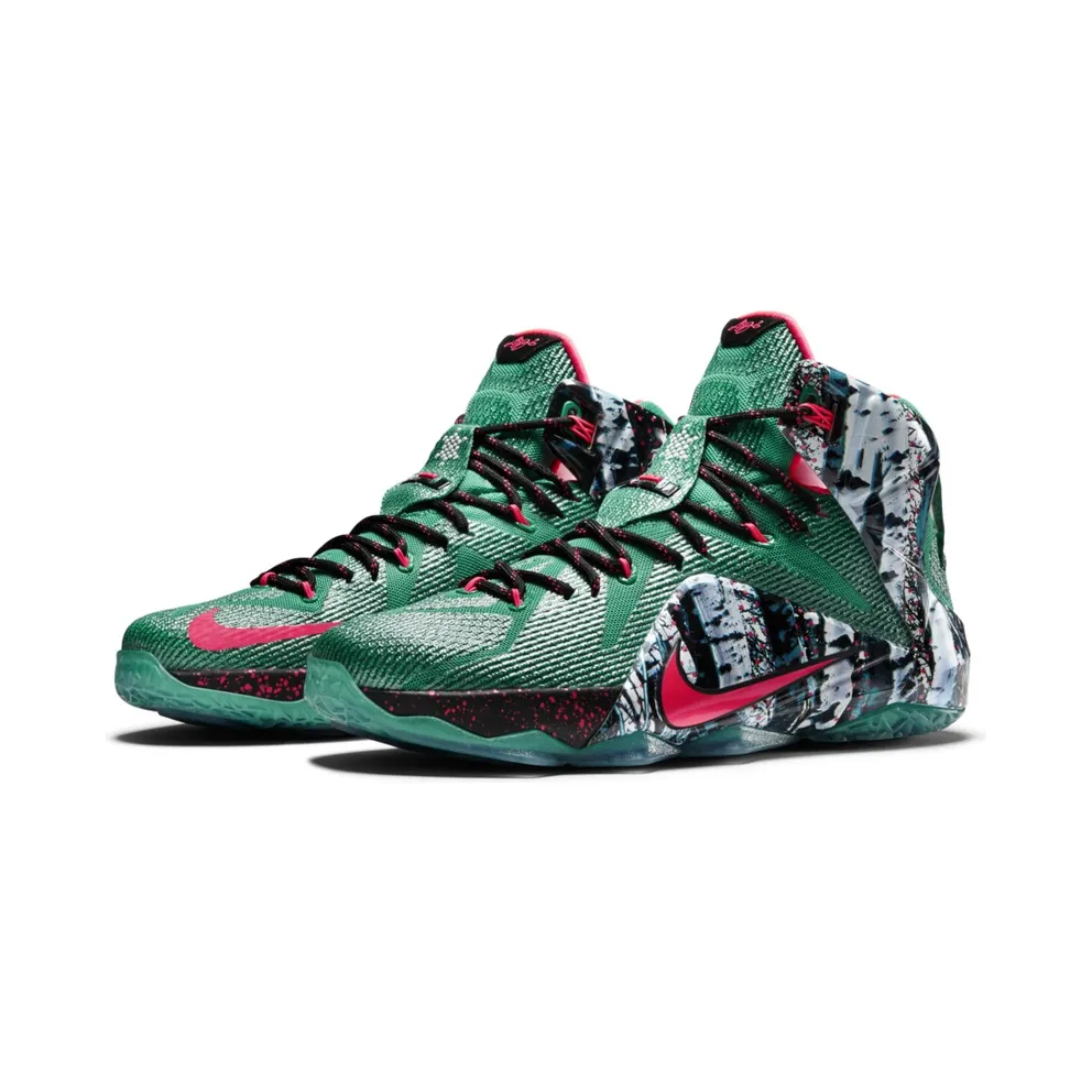 Nike LeBron 12 Akron Birch Emerald Green/Hyper Punch-Dark Emerald (707558-363)