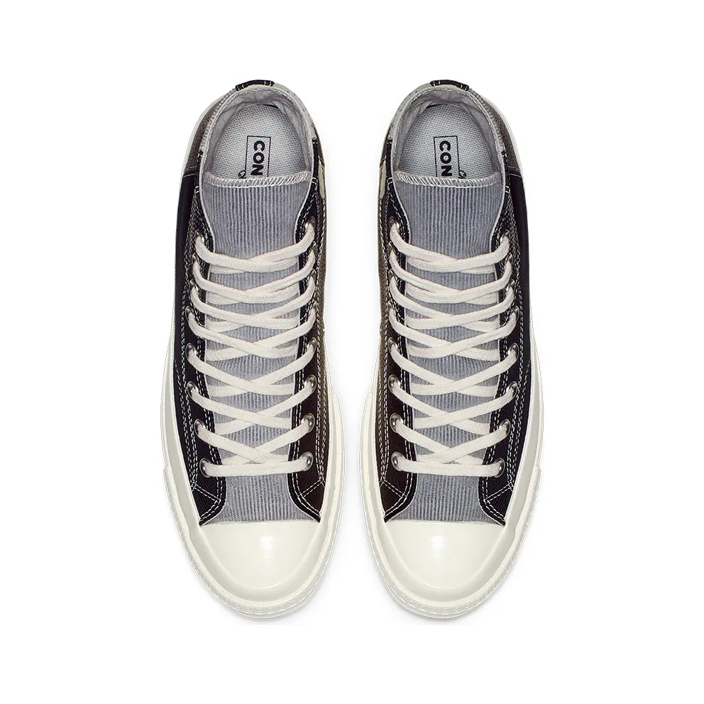 Converse Chuck 70 Mixed Material Hi ‘Black Egret’ Black/Cool Grey/Egret (163220C)