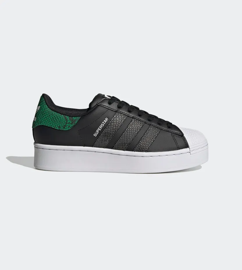 adidas Superstar Bold Core Black / Grey Six / Green (FW3697)