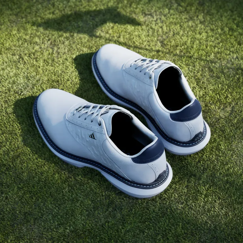 Adidas MC70 SPIKELESS Golf Shoes Cloud White / Collegiate Navy / Halo Silver (JQ3492)