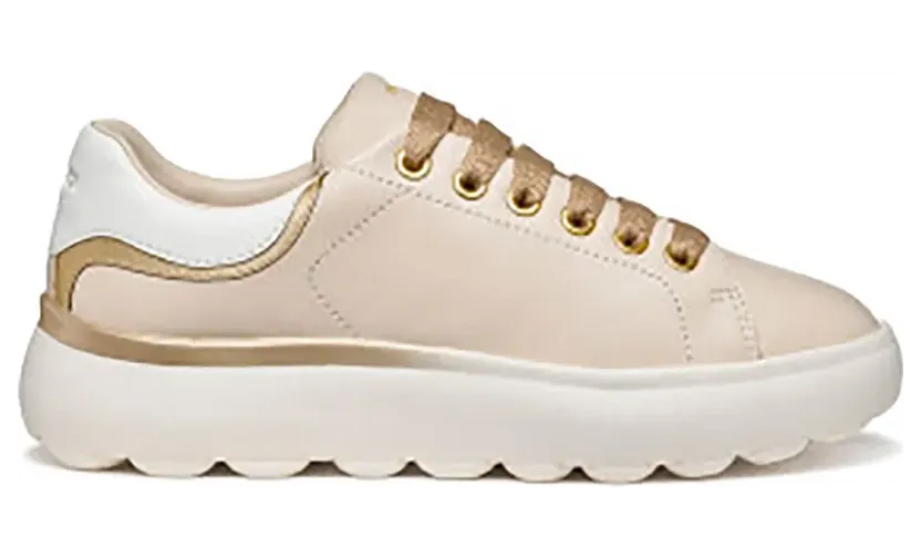 Geox D Spherica Ec4.1 Schoenen D65TCB-08554-Papyrus/Lt Gold