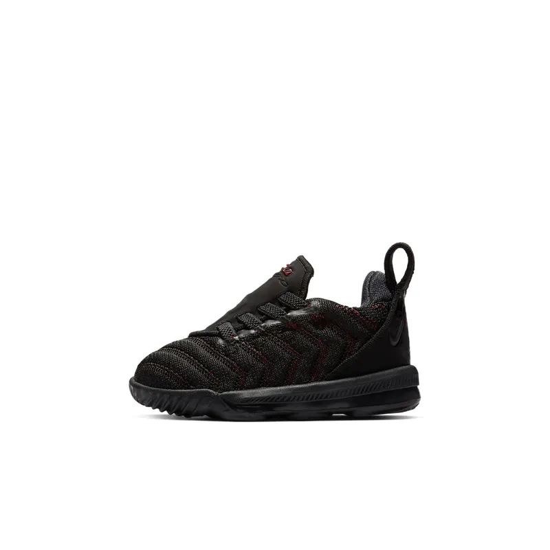 Nike LeBron 16 Fresh Bred (TD) Black/Black-University Red (AQ2468-002)