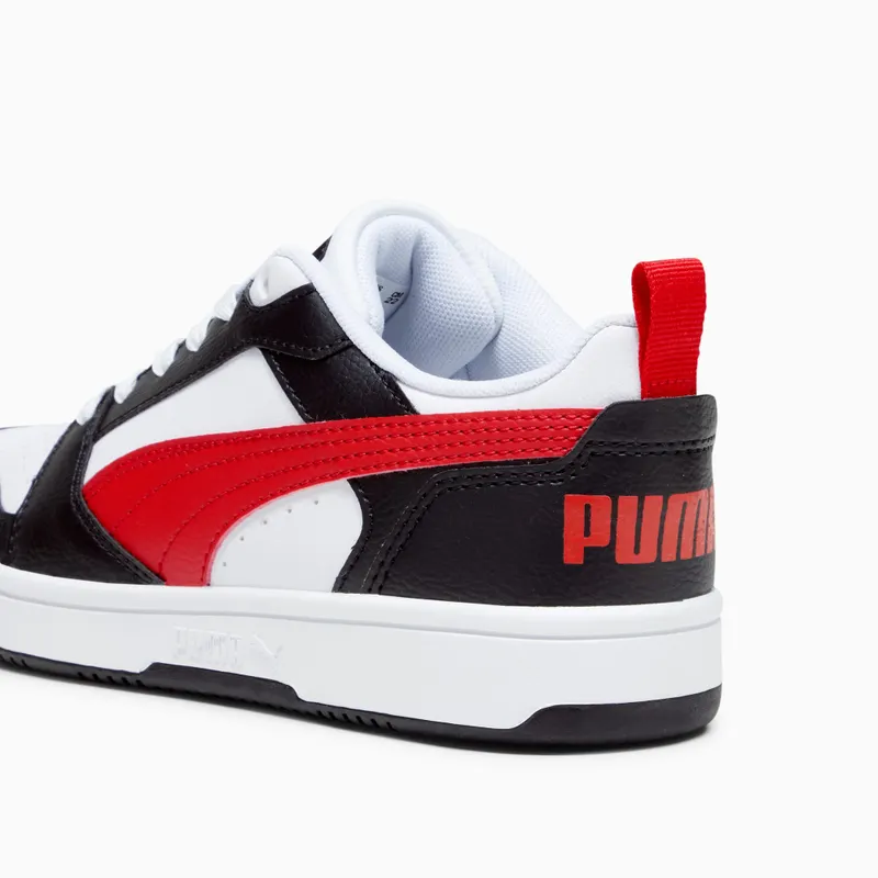Puma Rebound V6 Lo White/Black/Red (393833-04)