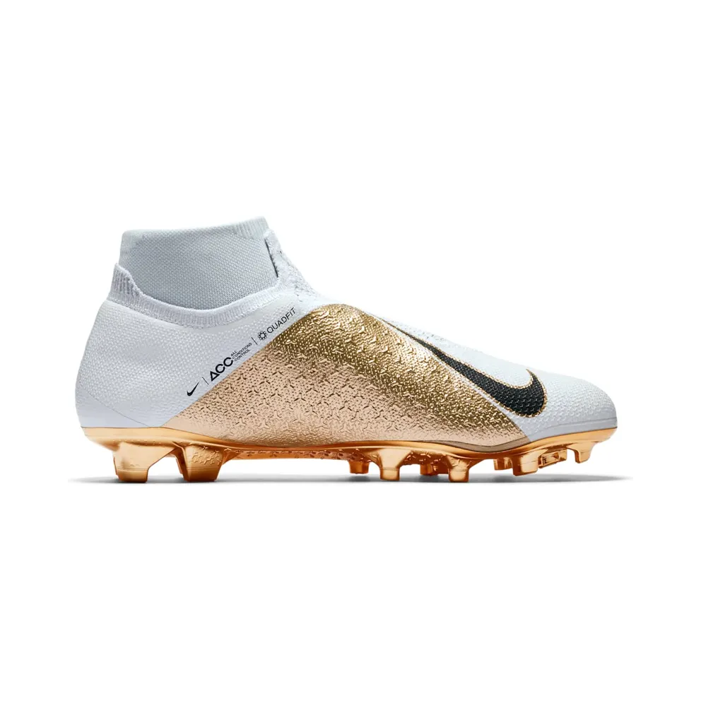 Nike Phantom Vision Elite DF FG White Metallic Gold White/Metallic Gold-Black (BQ0976-107)