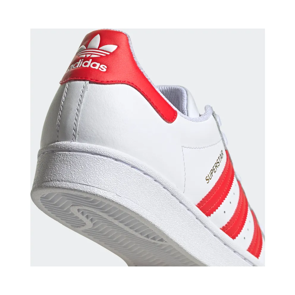 Adidas Superstar ‘White Vivid Red’ Cloud White/Vivid Red/Gold Metallic (H68094)