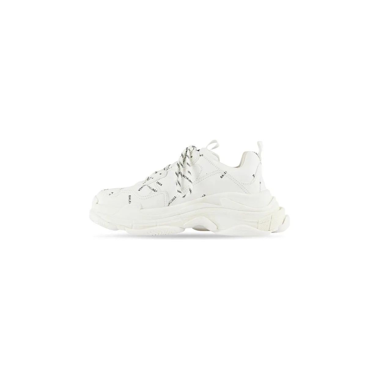 Balenciaga All Over Logo Triple S White Black (536737W2FA19010) (3)