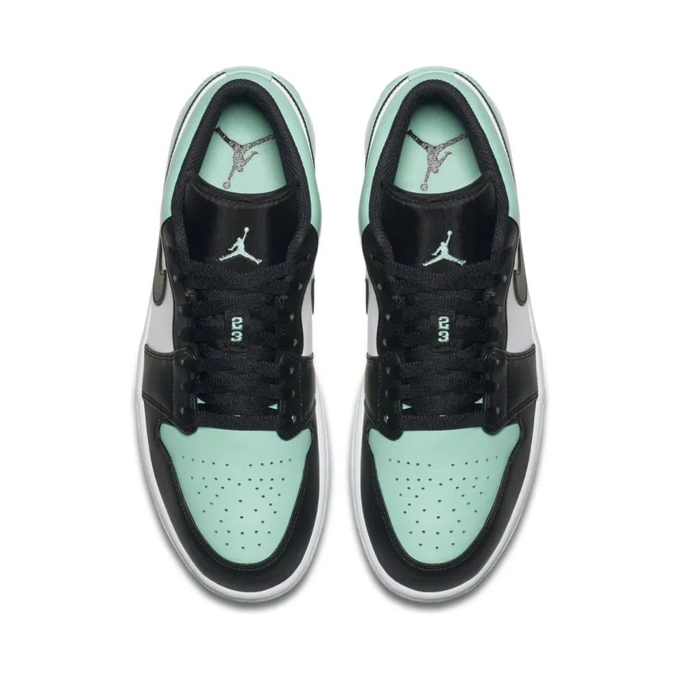 Jordan 1 Low Emerald Toe White/Emerald Rise-Black (553558-117)