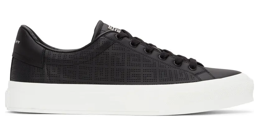 Givenchy Black 4G Perforated Sneakers (BH005VH13G)