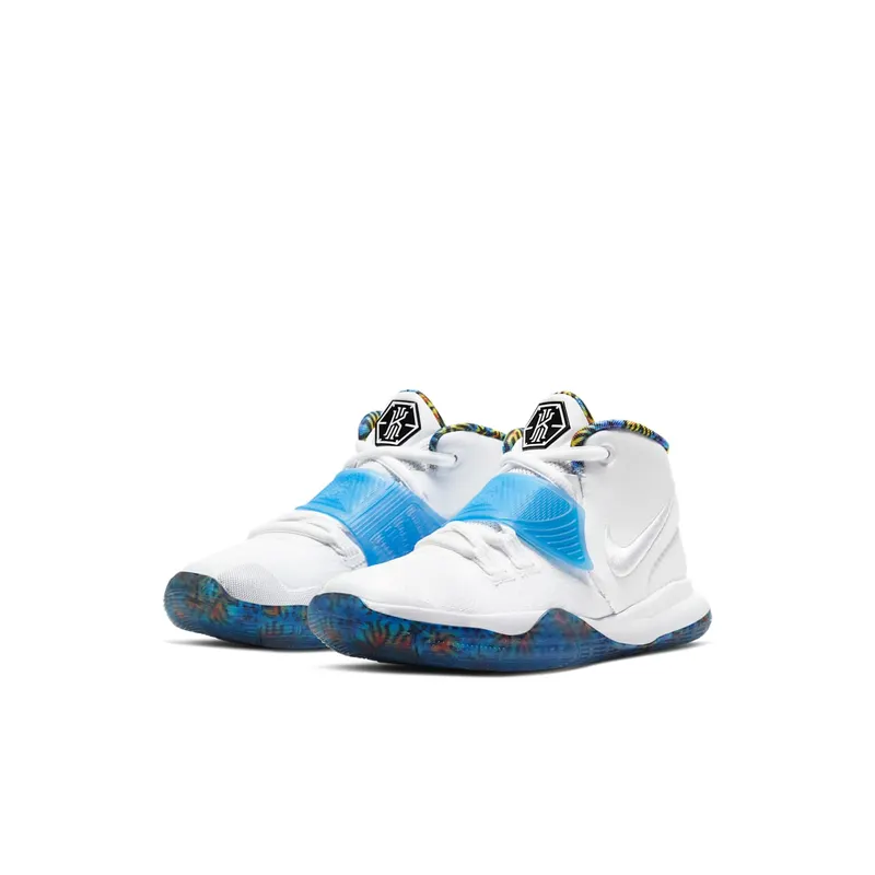 Nike Kyrie 6 White Sapphire Crimson (PS) White/White-Sapphire-Laser Crimson (BQ5600-146)
