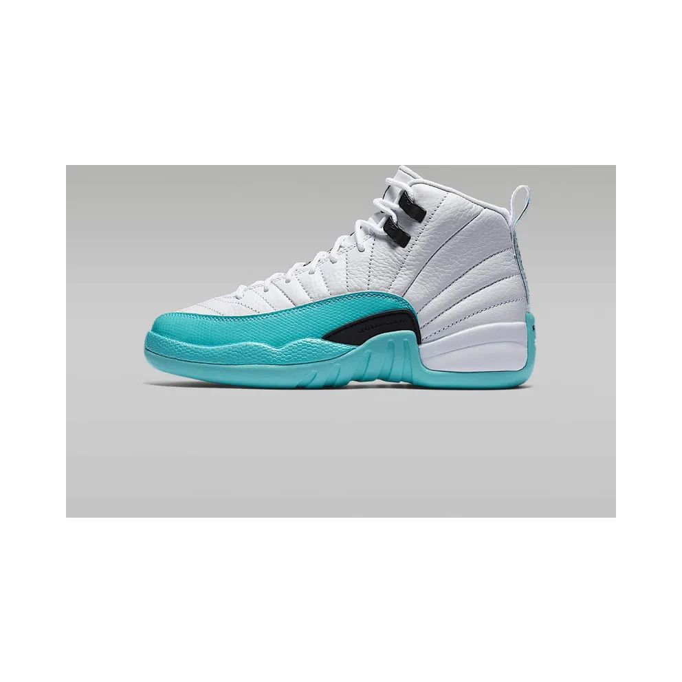Jordan 12 Retro Light Aqua (GS) White/Black-Light Aqua (510815-100)
