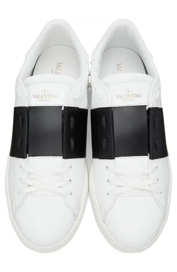 Valentino Garavani White & Black Open Sneakers (WY2S0830BLU) (5)