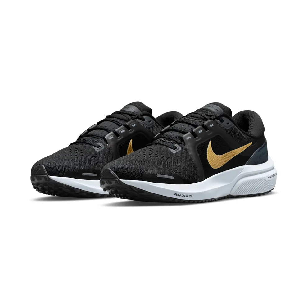 Nike Air Zoom Vomero 16 Black Metallic Gold Coin (W) “Black / Dark Smoke Grey / Pure Platinum / Metallic Gold Coin” (DA7698-003)