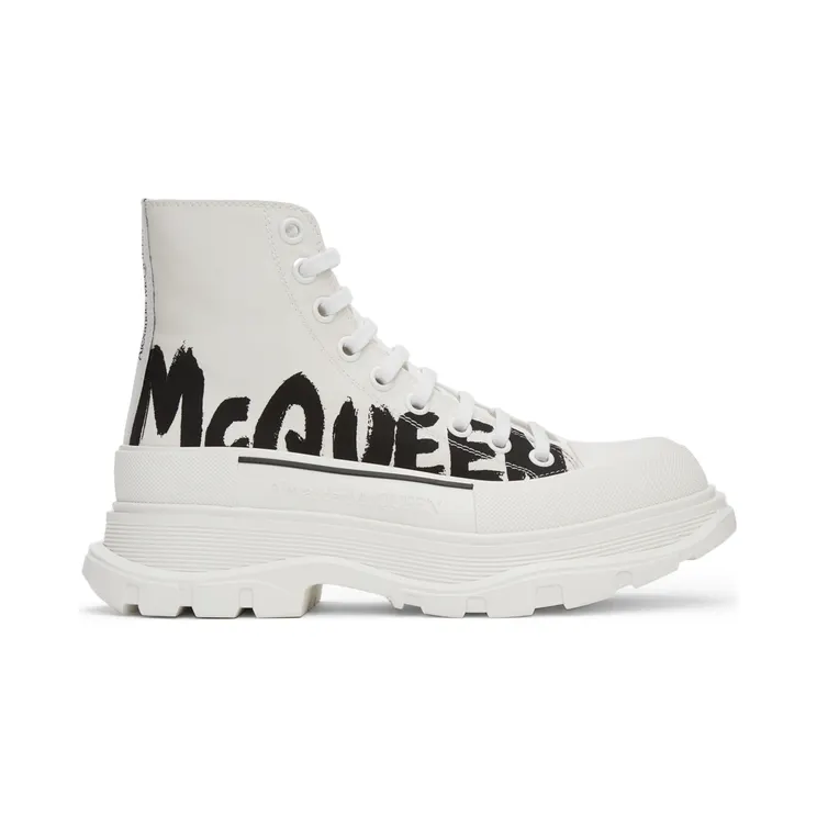 Alexander McQueen White Tread Slick High Sneakers (682420W4RQ2)