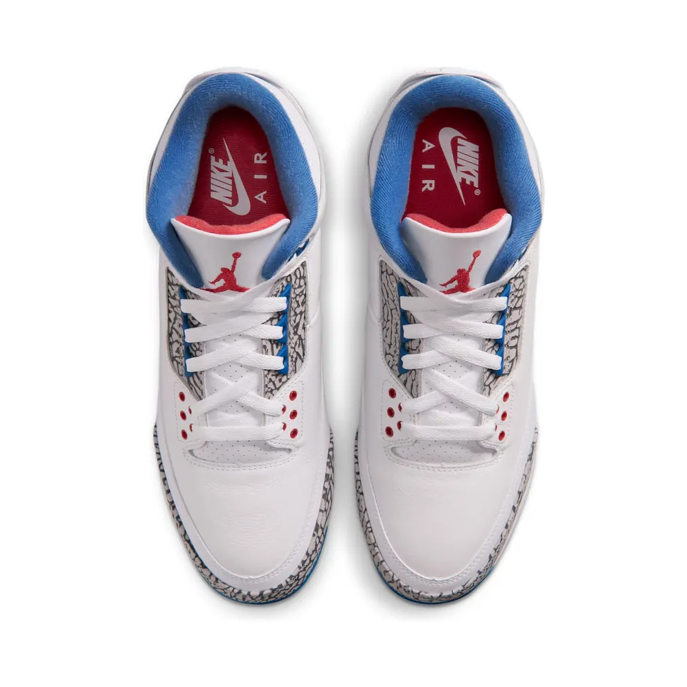 Air Jordan 3 MCS – “White / True Blue / Cement Grey / Fire Red” (FZ8627-101)