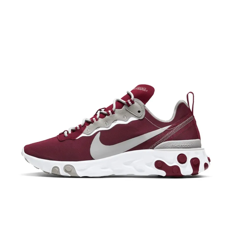 Nike React Element 55 Alabama Team Crimson/White-Pewter Grey (CK4795-600)