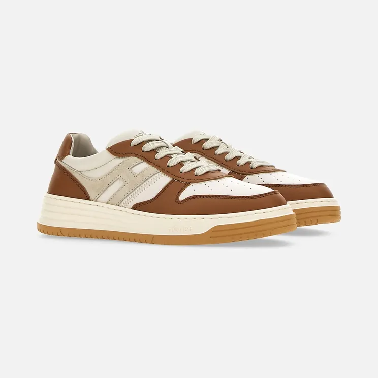 Sneakers Hogan H630 White Grey Brown (HXM6300EU50OIS641J)