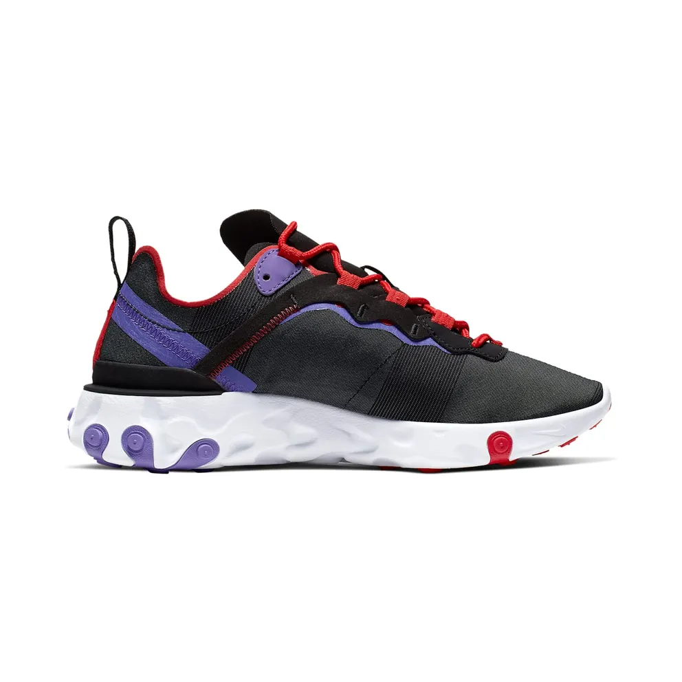 Nike React Element 55 Black University Red (W) Black/University Red/Purple (CQ9903-001)