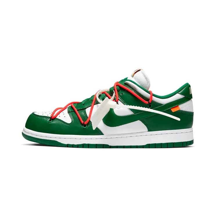 Nike Dunk Low LTHR OW Off-White – “White / Pine Green” (CT0856-100)