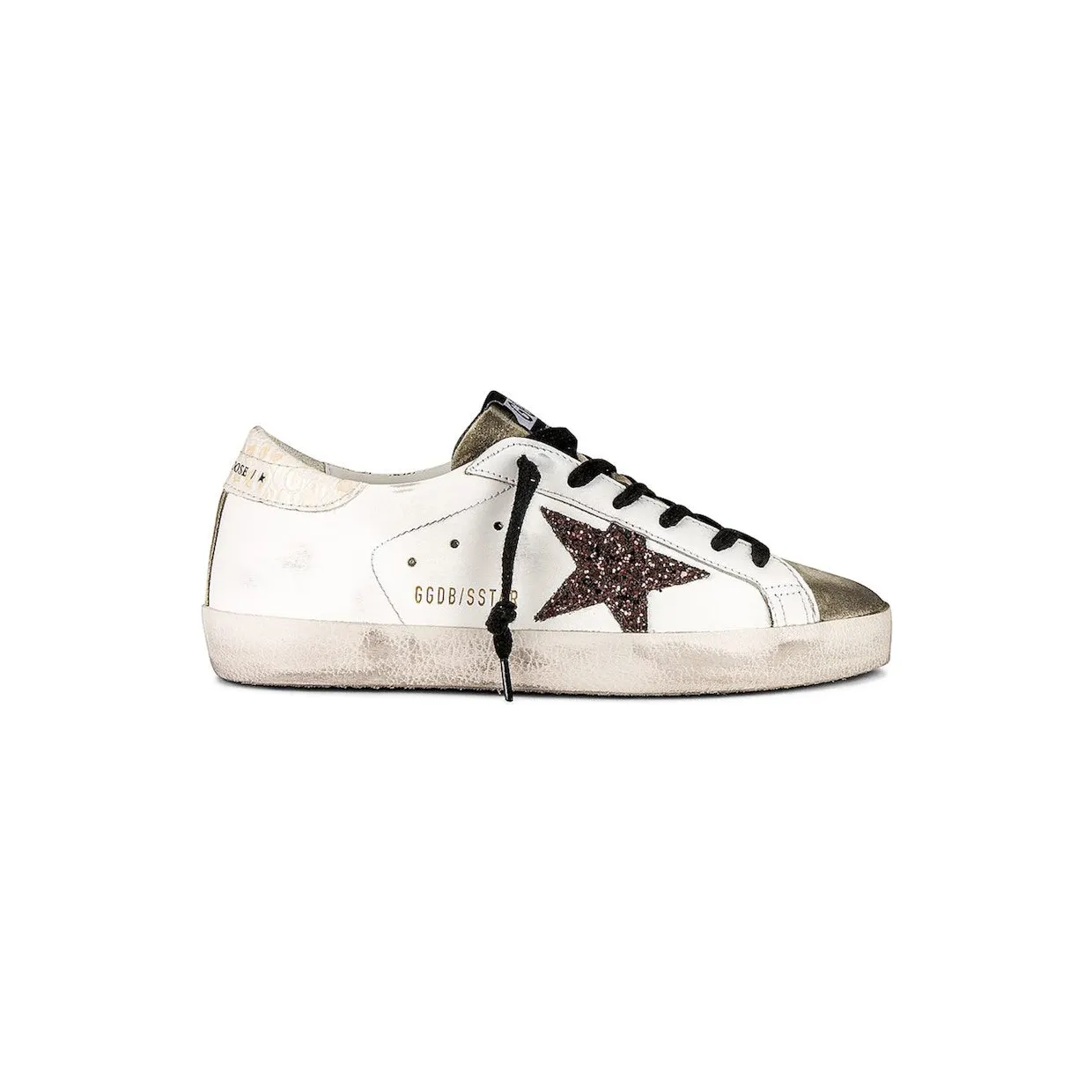 Golden Goose Super-Star White Coffee Brown Glitter (GWF00101-F004102-11380)
