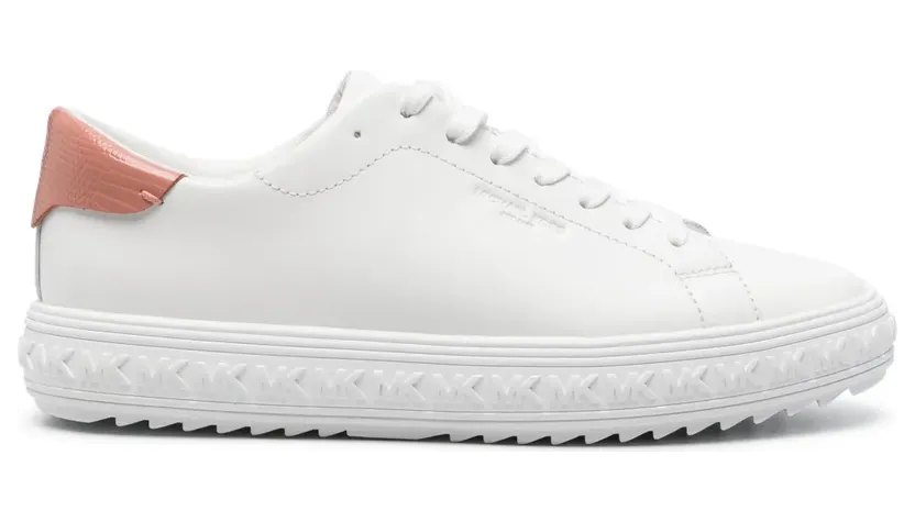 Michael Kors Leren sneakers met logo-reliëf – Wit (43R4GVFS1L689)