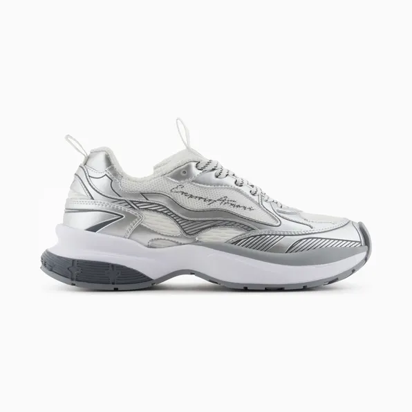 Armani Sneakers With Laminated Details And Signature Logo (X3X238-XR388-00520)