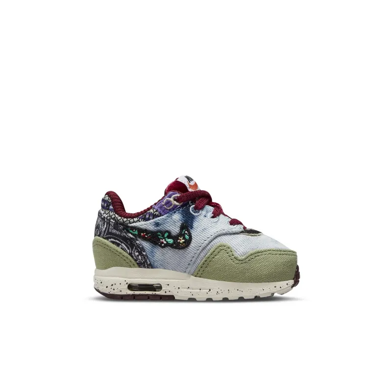 Nike Air Max 1 SP Concepts Mellow (TD) – “Oil Green / Black / Team Red / Sail” (DR2363-300)