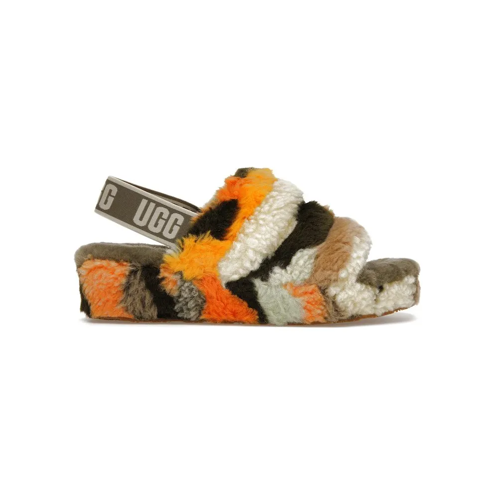 UGG Fluff Yeah Cali Collage Slide Olive (1118164-OLV)