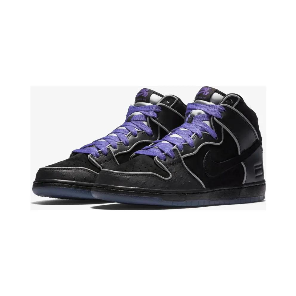 Nike Dunk SB High Black Purple Box Black/Black-White-Purple Haze (833456-002)