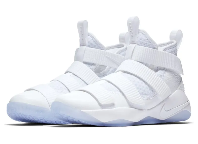 Nike LeBron Zoom Soldier 11 Triple White (GS) (918369-103)