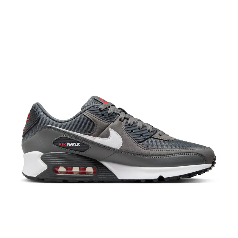 Nike Air Max 90 “Iron Grey University Red” (DR0145-003)