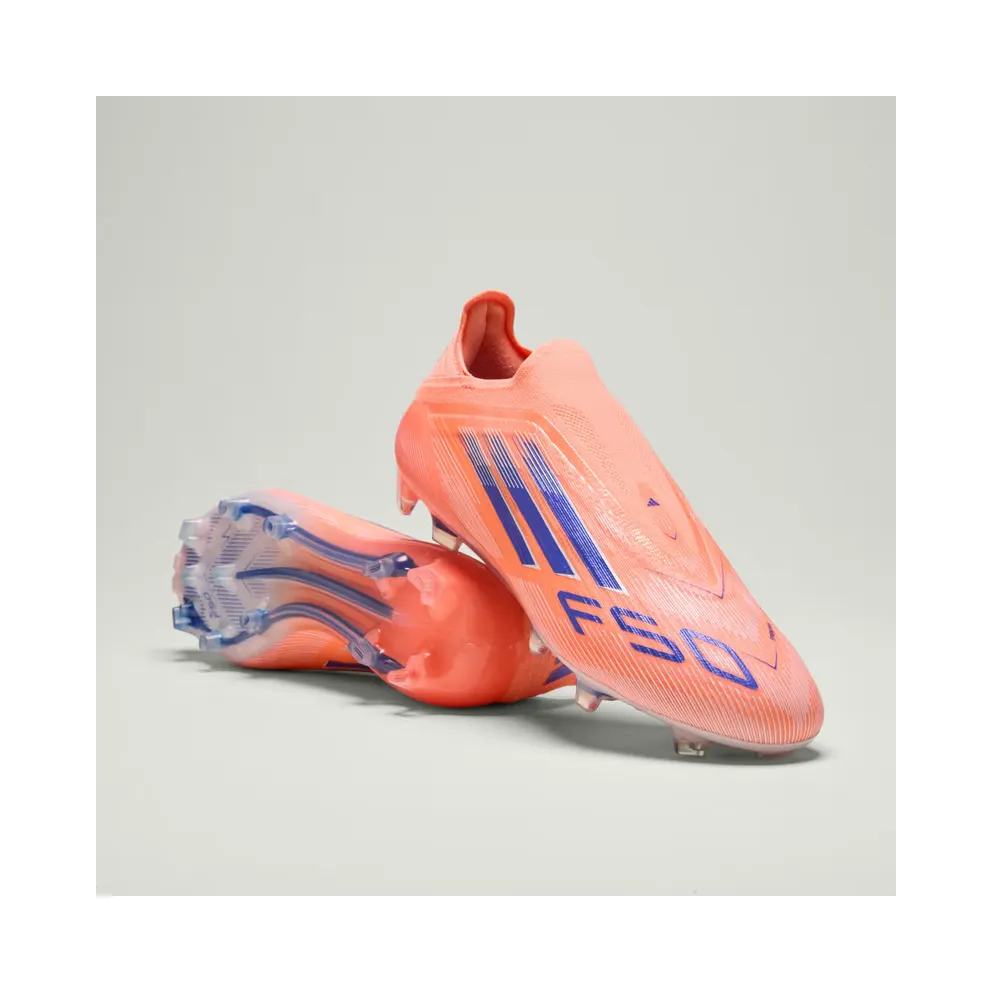 adidas F50 Elite Laceless Firm Ground Boots “Beam Orange / Lucid Blue / Cloud White” (JH7626)