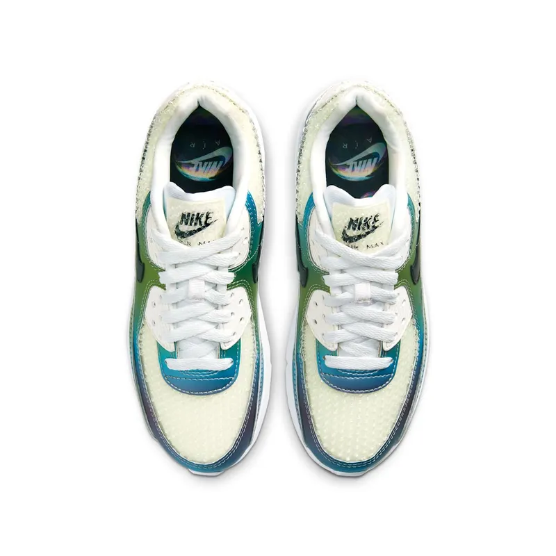 Nike Air Max 90 Bubble Pack White (GS) Summit White/Black-Multi-Color-White (CT9631-100)