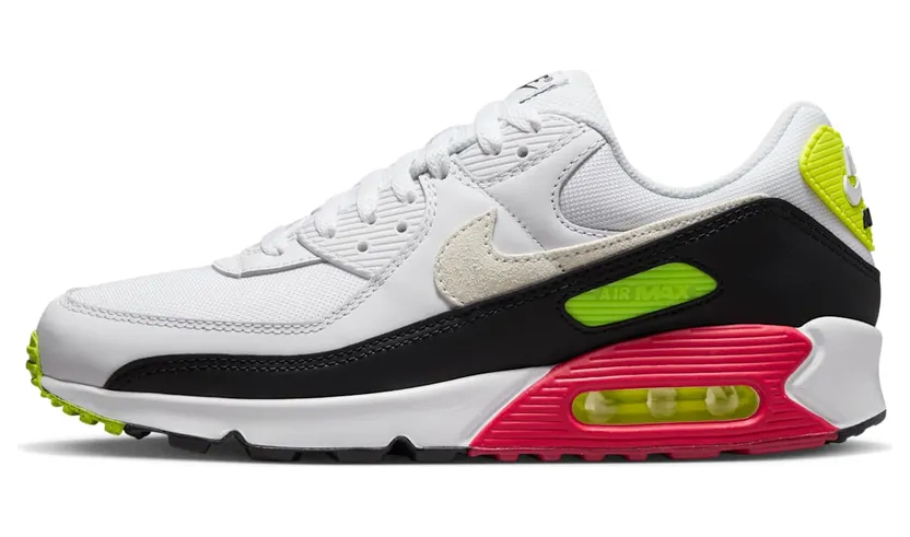 Nike Air Max 90 “White Volt Rush Pink” (DQ4071-100)