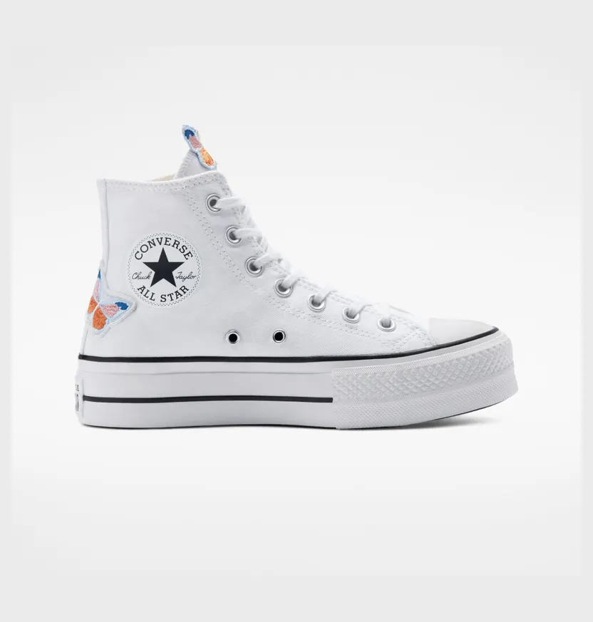 Converse Chuck Taylor All Star Lift Platform Patchwork LTD White Embro Butterfly