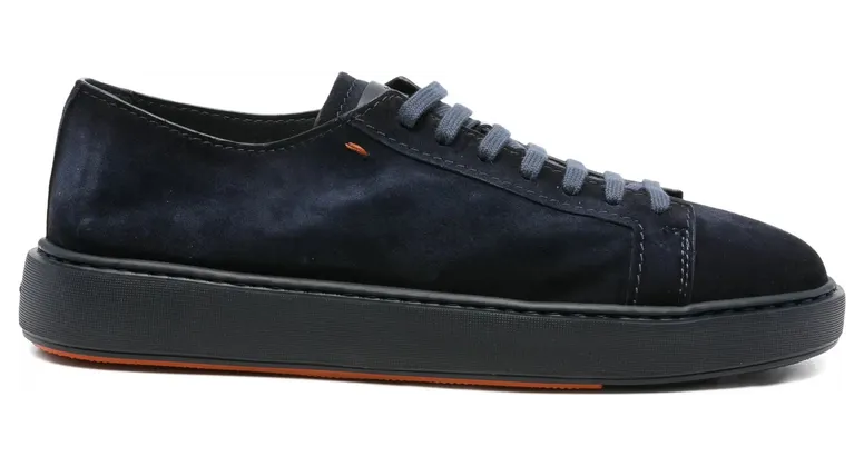 Santoni Suede Lace-up “Blue” (MBCD21571OCAC AOLU60)