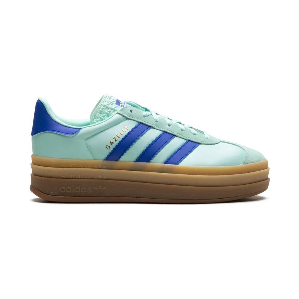 Adidas Gazelle Bold “Clear Mint Lucid Blue Gold Metallic” (JI2702)