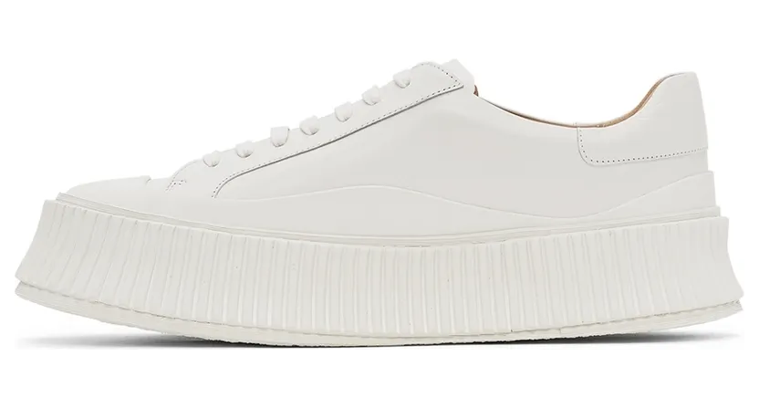 Jil Sander White Platform Sneakers (JS32108A_14021) (3)