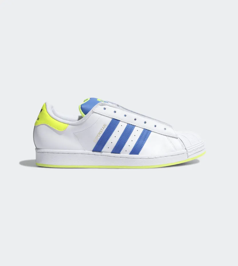 Adidas Superstar Laceless ‘White Blue Yellow’ Cloud White/Blue/Solar Yellow (FV3020)