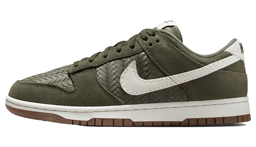 Nike Dunk Low Premium SE “Woven Medium Olive Gum” (IB6161-200)