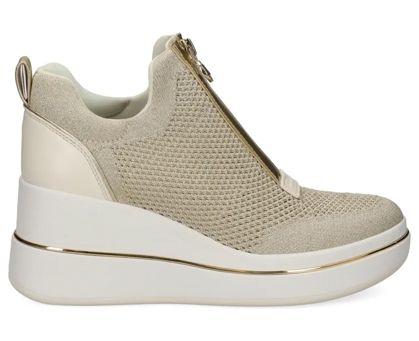 Michael Kors Willis sneakers met plateauzool en rits – Beige (43R6EMFP4D)