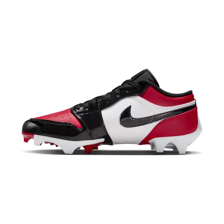 Air Jordan 1 Low TD Cleat Patent “Bred Toe” (FJ6245-601)